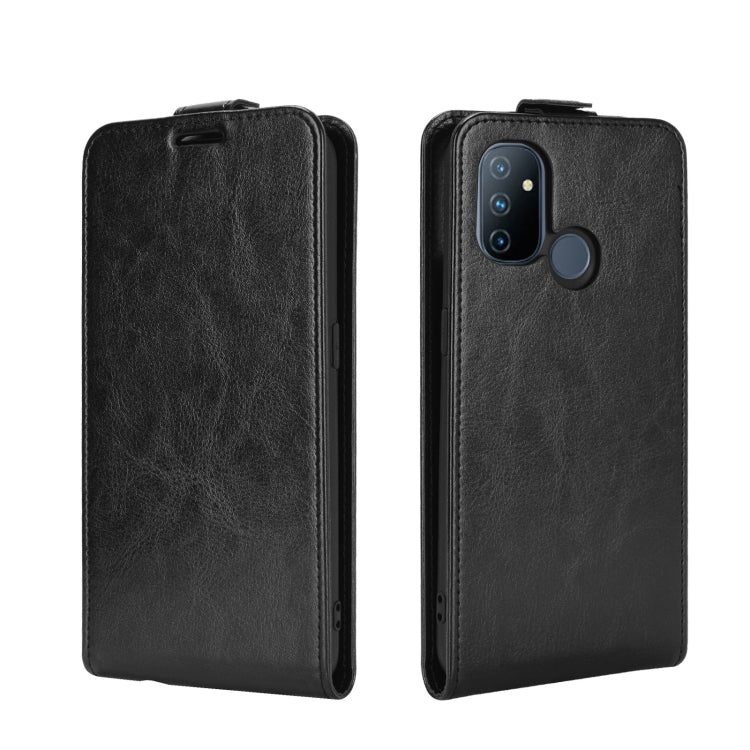 For OnePlus Nord N100 R64 Texture Single Vertical Flip Leather Protective Case with Card Slots & Photo Frame