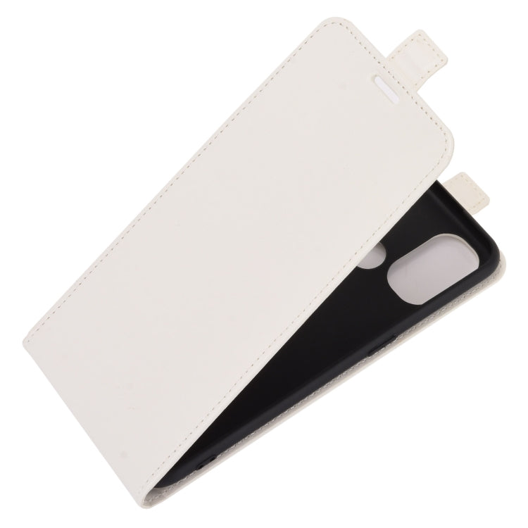 For OnePlus Nord N100 R64 Texture Single Vertical Flip Leather Protective Case with Card Slots & Photo Frame