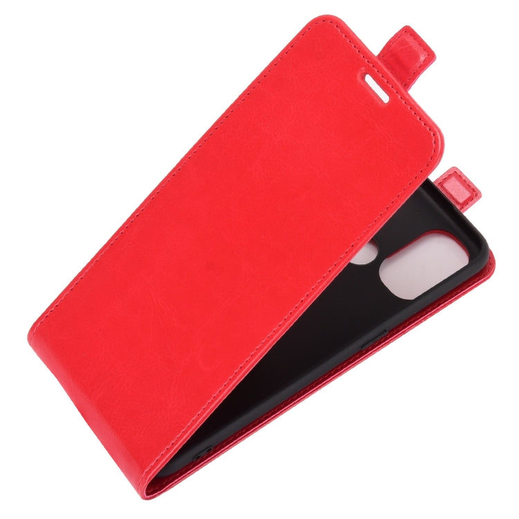 For OnePlus Nord N100 R64 Texture Single Vertical Flip Leather Protective Case with Card Slots & Photo Frame