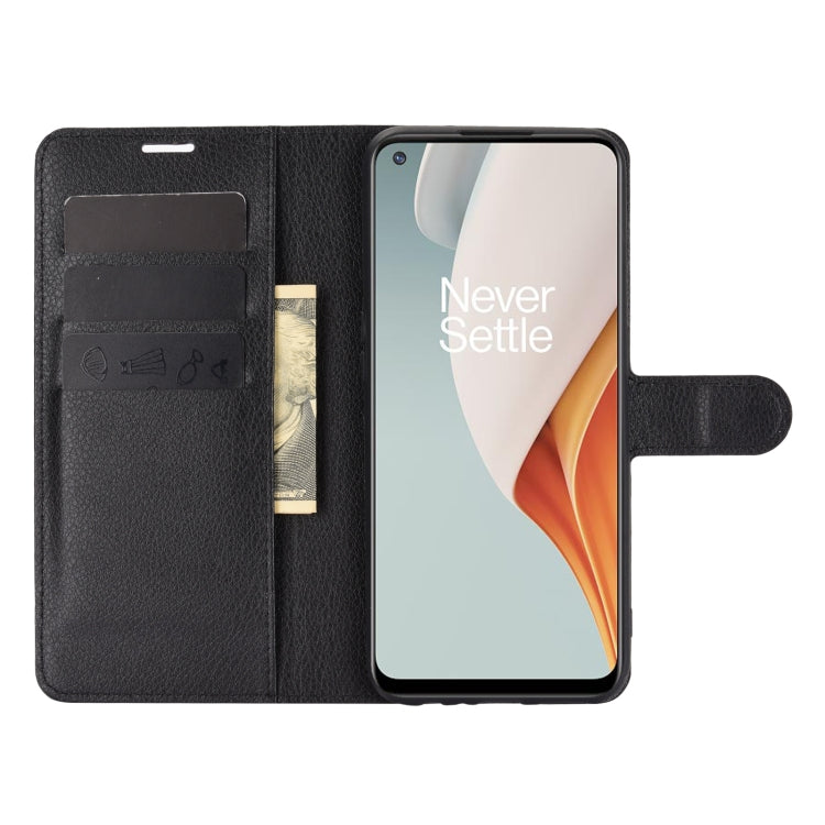 For OnePlus Nord N100 Litchi Texture Horizontal Flip Protective Case with Holder & Card Slots & Wallet