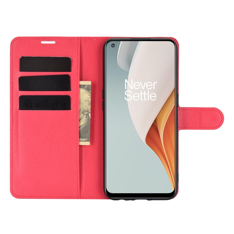 For OnePlus Nord N100 Litchi Texture Horizontal Flip Protective Case with Holder & Card Slots & Wallet