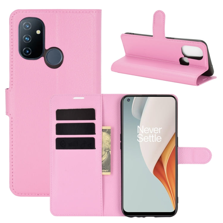 For OnePlus Nord N100 Litchi Texture Horizontal Flip Protective Case with Holder & Card Slots & Wallet