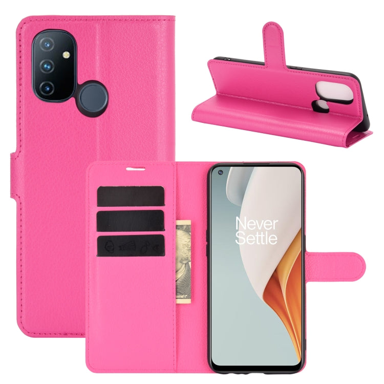 For OnePlus Nord N100 Litchi Texture Horizontal Flip Protective Case with Holder & Card Slots & Wallet