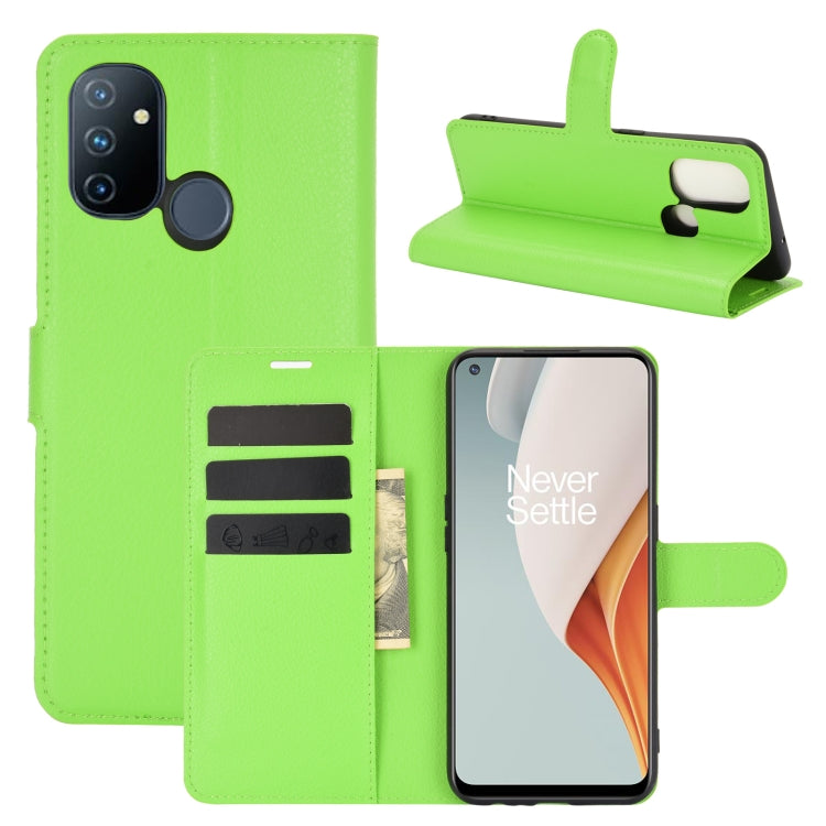 For OnePlus Nord N100 Litchi Texture Horizontal Flip Protective Case with Holder & Card Slots & Wallet