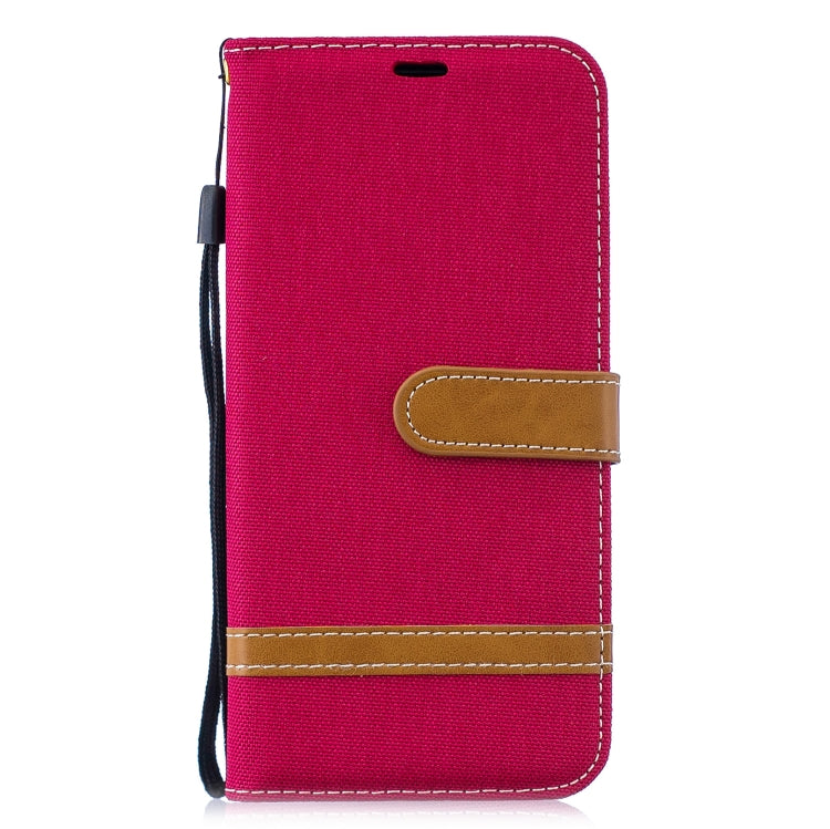 Color Matching Denim Texture Leather Case for Xiaomi Redmi 7, with Holder & Card Slots & Wallet & Lanyard