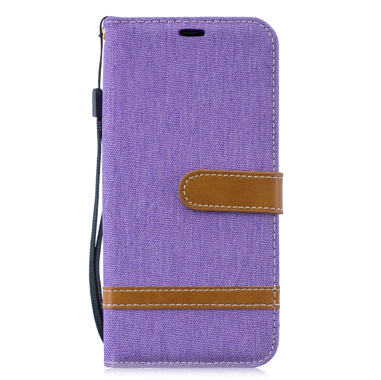 Color Matching Denim Texture Leather Case for Xiaomi Redmi 7, with Holder & Card Slots & Wallet & Lanyard