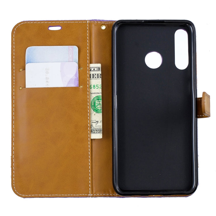 Color Matching Denim Texture Leather Case for Xiaomi Redmi 7, with Holder & Card Slots & Wallet & Lanyard