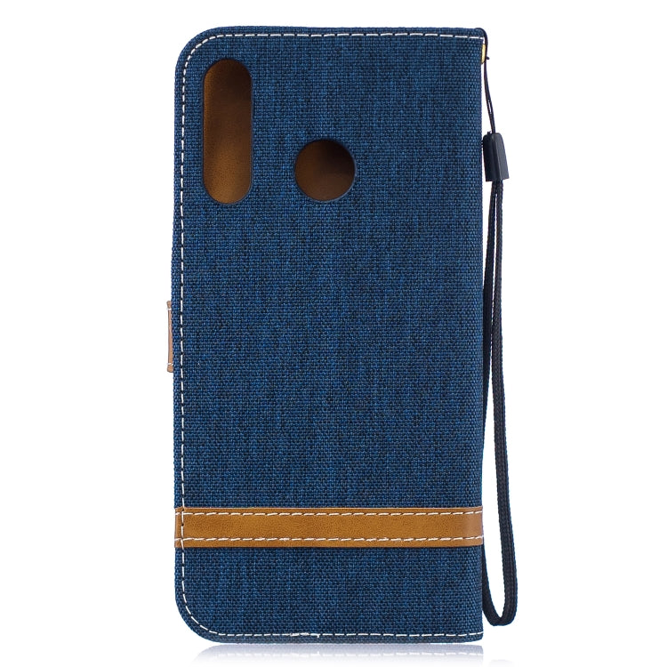 Color Matching Denim Texture Leather Case for Xiaomi Redmi 7, with Holder & Card Slots & Wallet & Lanyard