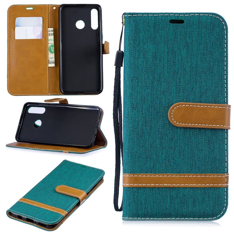 Color Matching Denim Texture Leather Case for Xiaomi Redmi 7, with Holder & Card Slots & Wallet & Lanyard