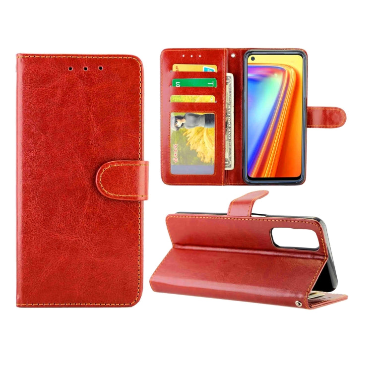 For OPPO Realme 7/Narzo 20 Pro Crazy Horse Texture Leather Horizontal Flip Protective Case with Holder & Card Slots & Wallet & Photo Frame