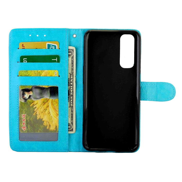 For OPPO Realme 7/Narzo 20 Pro Crazy Horse Texture Leather Horizontal Flip Protective Case with Holder & Card Slots & Wallet & Photo Frame