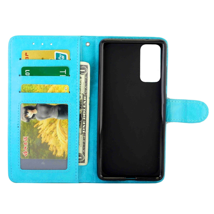 For OPPO Realme 7 Pro Crazy Horse Texture Leather Horizontal Flip Protective Case with Holder & Card Slots & Wallet & Photo Frame