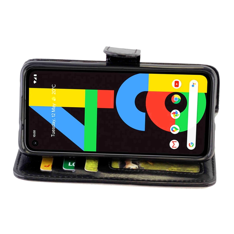 For Goolgle Pixel 4a (4G) Crazy Horse Texture Leather Horizontal Flip Protective Case with Holder & Card Slots & Wallet & Photo Frame