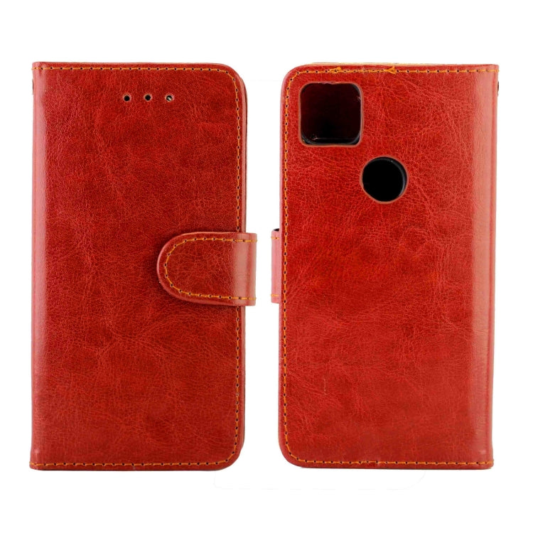 For Goolgle Pixel 4a (4G) Crazy Horse Texture Leather Horizontal Flip Protective Case with Holder & Card Slots & Wallet & Photo Frame