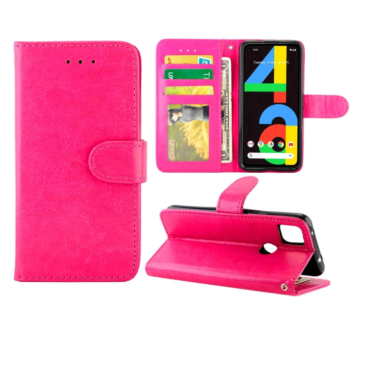 For Goolgle Pixel 4a (4G) Crazy Horse Texture Leather Horizontal Flip Protective Case with Holder & Card Slots & Wallet & Photo Frame