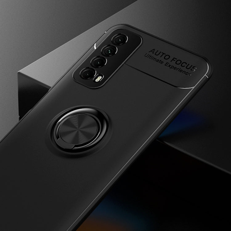 For Huawei P smart 2021 Metal Ring Holder 360 Degree Rotating TPU Case