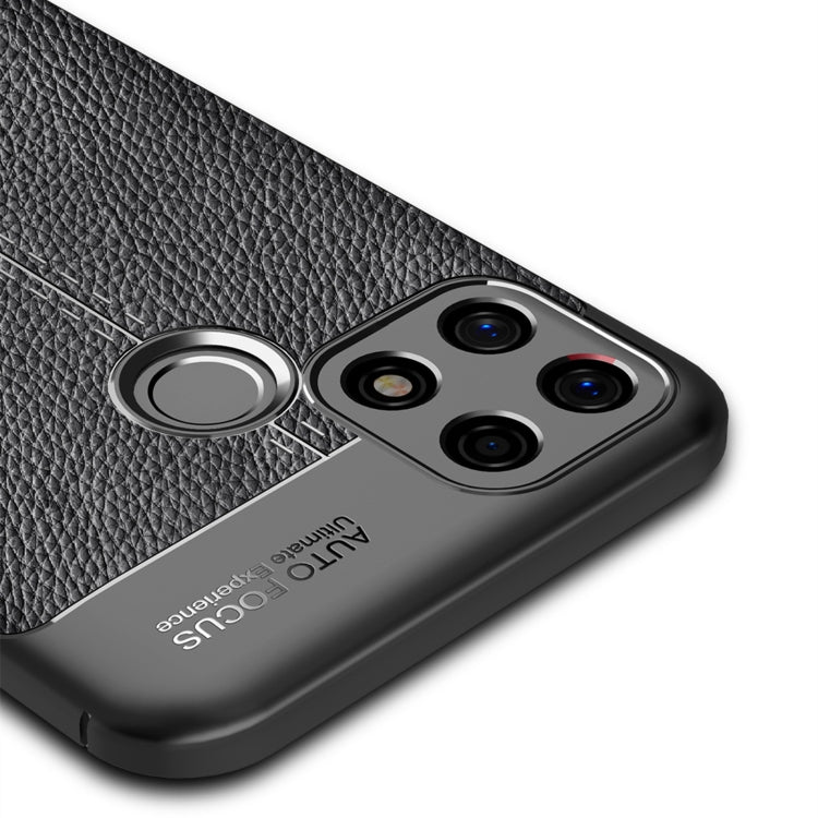 For OPPO A15 Litchi Texture TPU Shockproof Case