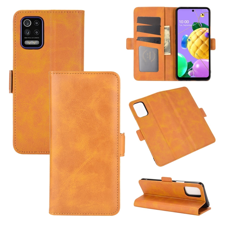 For LG K52 Dual-side Magnetic Buckle Horizontal Flip Leather Case with Holder & Card Slots & Wallet
