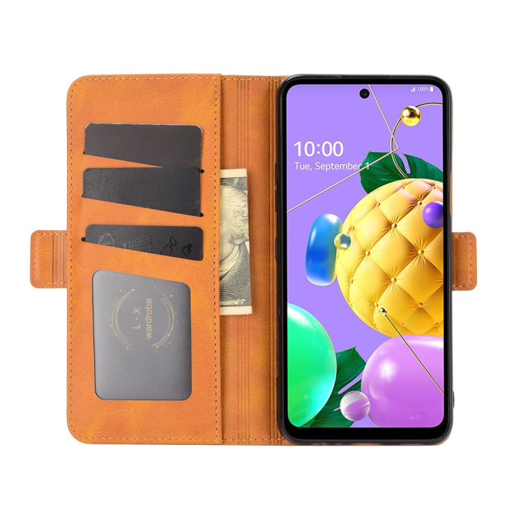 For LG K52 Dual-side Magnetic Buckle Horizontal Flip Leather Case with Holder & Card Slots & Wallet