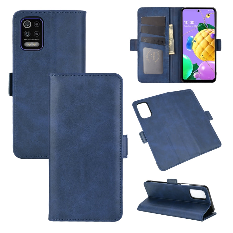 For LG K52 Dual-side Magnetic Buckle Horizontal Flip Leather Case with Holder & Card Slots & Wallet