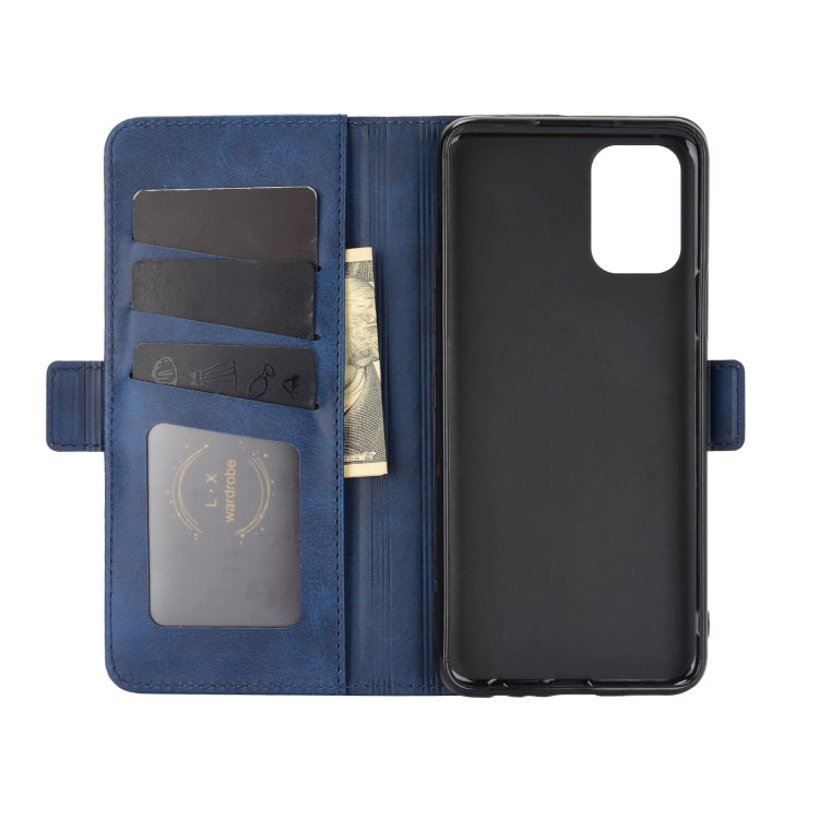 For LG K52 Dual-side Magnetic Buckle Horizontal Flip Leather Case with Holder & Card Slots & Wallet