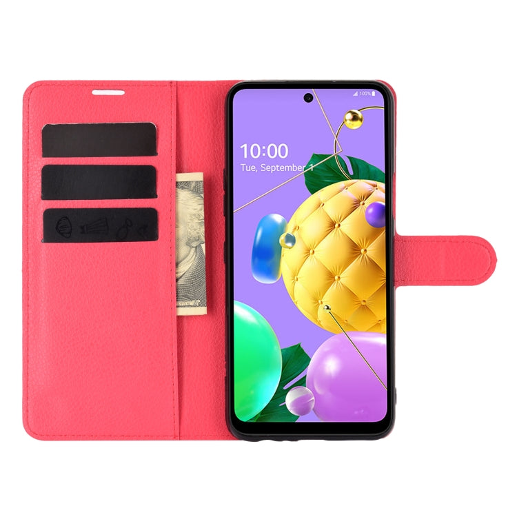 For LG K52 Litchi Texture Horizontal Flip Protective Case with Holder & Card Slots & Wallet