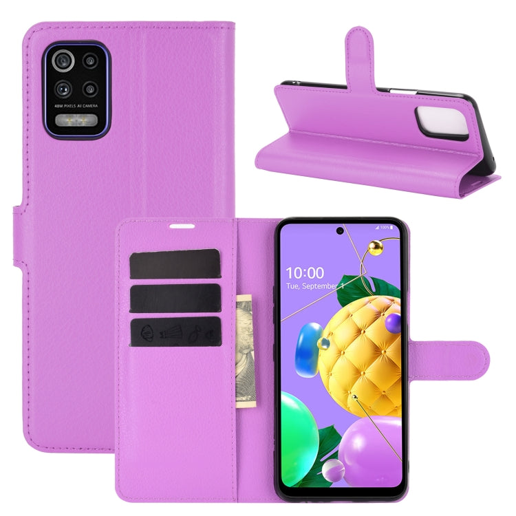 For LG K52 Litchi Texture Horizontal Flip Protective Case with Holder & Card Slots & Wallet