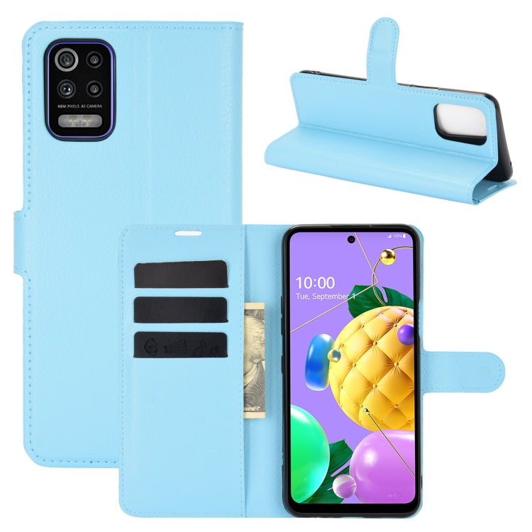 For LG K52 Litchi Texture Horizontal Flip Protective Case with Holder & Card Slots & Wallet