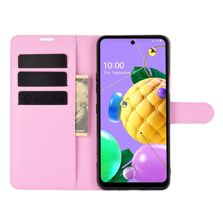 For LG K52 Litchi Texture Horizontal Flip Protective Case with Holder & Card Slots & Wallet
