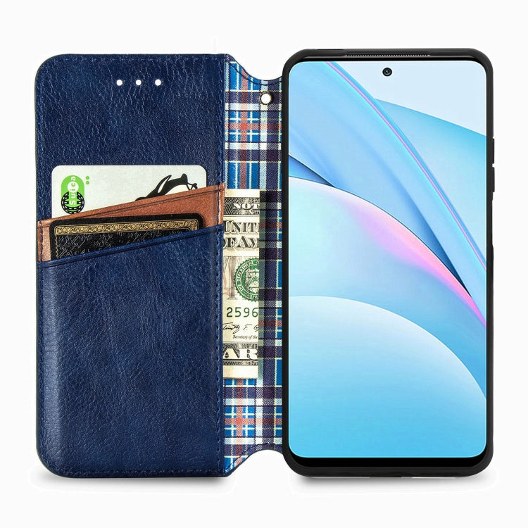 For Xiaomi Mi 10T Lite 5G Cubic Grid Pressed Horizontal Flip Magnetic PU Leather Case with Holder & Card Slots & Wallet
