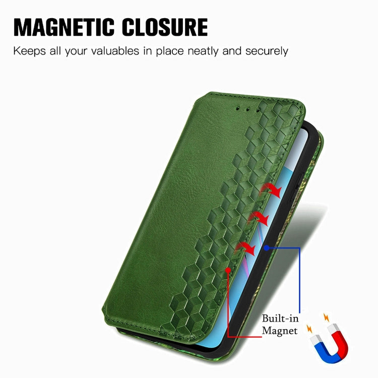 For Xiaomi Mi 10T Lite 5G Cubic Grid Pressed Horizontal Flip Magnetic PU Leather Case with Holder & Card Slots & Wallet