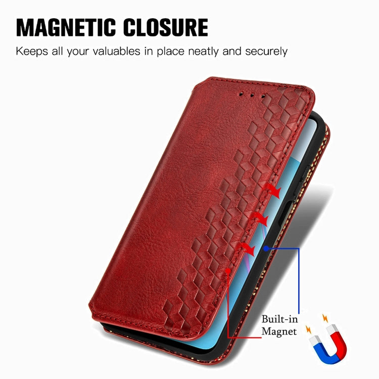 For Xiaomi Mi 10T Lite 5G Cubic Grid Pressed Horizontal Flip Magnetic PU Leather Case with Holder & Card Slots & Wallet