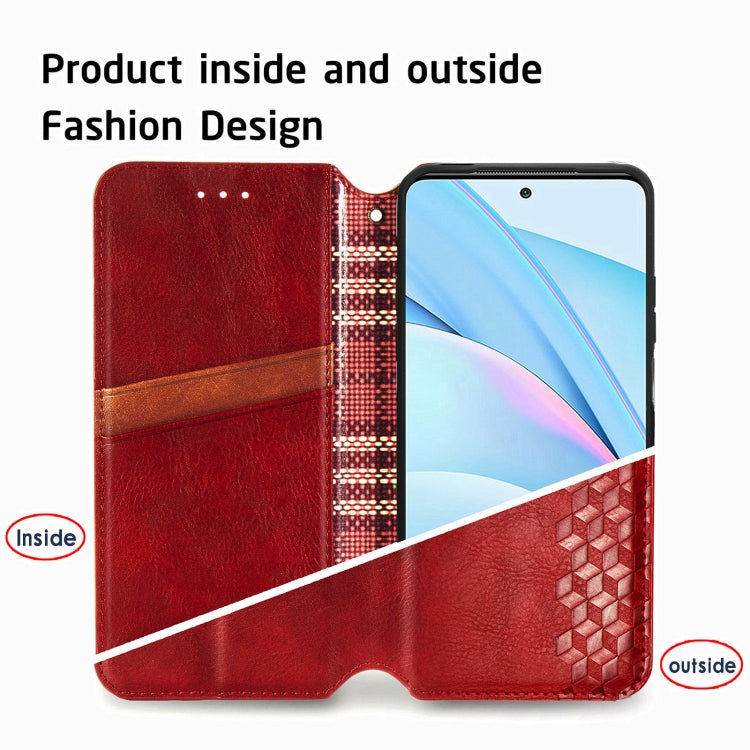 For Xiaomi Mi 10T Lite 5G Cubic Grid Pressed Horizontal Flip Magnetic PU Leather Case with Holder & Card Slots & Wallet