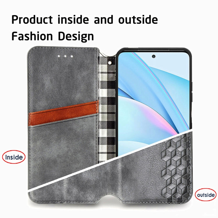 For Xiaomi Mi 10T Lite 5G Cubic Grid Pressed Horizontal Flip Magnetic PU Leather Case with Holder & Card Slots & Wallet