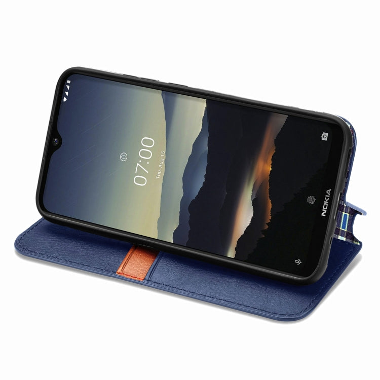 For Nokia 3.4 Cubic Grid Pressed Horizontal Flip Magnetic PU Leather Case with Holder & Card Slots & Wallet