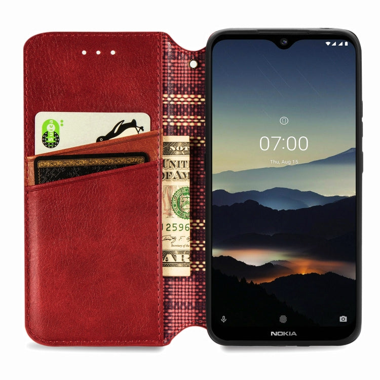 For Nokia 3.4 Cubic Grid Pressed Horizontal Flip Magnetic PU Leather Case with Holder & Card Slots & Wallet