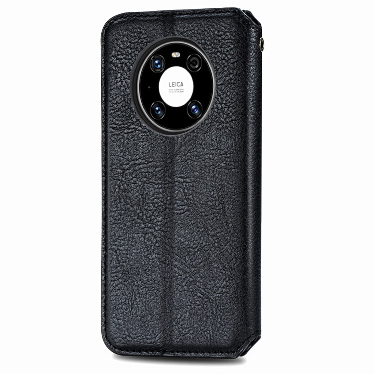 For Huawei Mate 40 Cubic Grid Pressed Horizontal Flip Magnetic PU Leather Case with Holder & Card Slots & Wallet