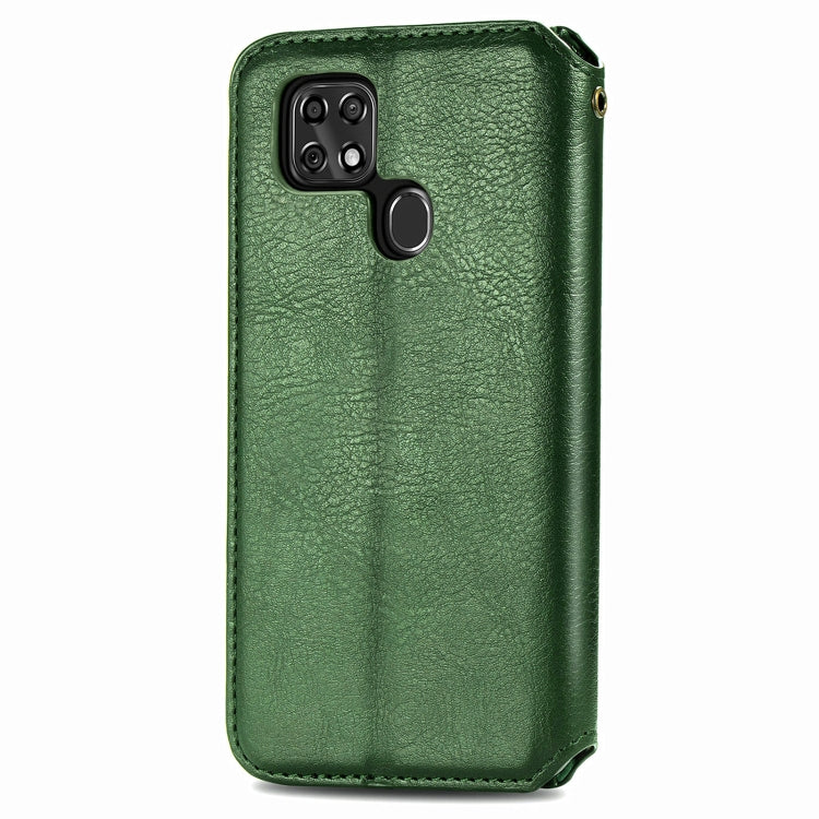 For ZTE Blade 20 Smart Cubic Grid Pressed Horizontal Flip Magnetic PU Leather Case with Holder & Card Slots & Wallet