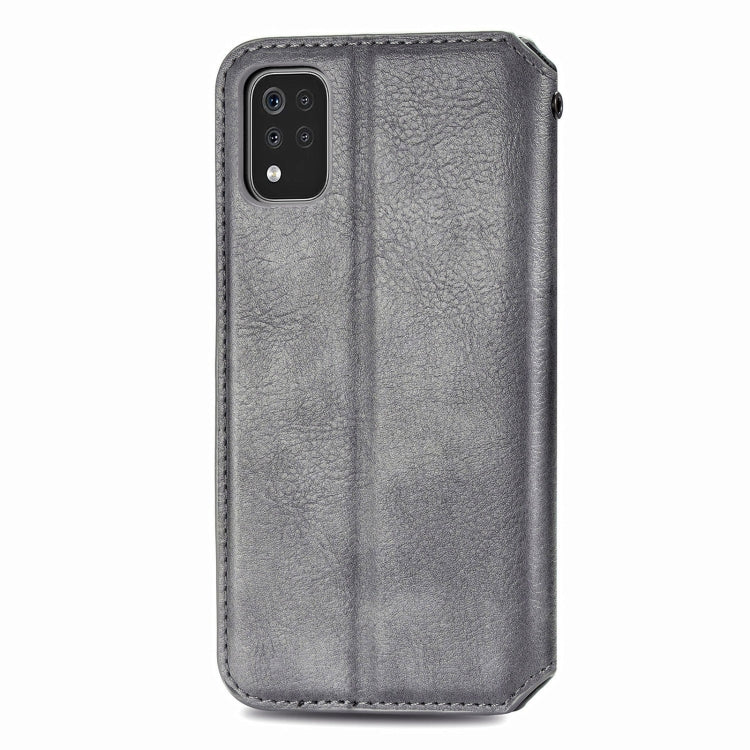 For LG K42 Cubic Grid Pressed Horizontal Flip Magnetic PU Leather Case with Holder & Card Slots & Wallet