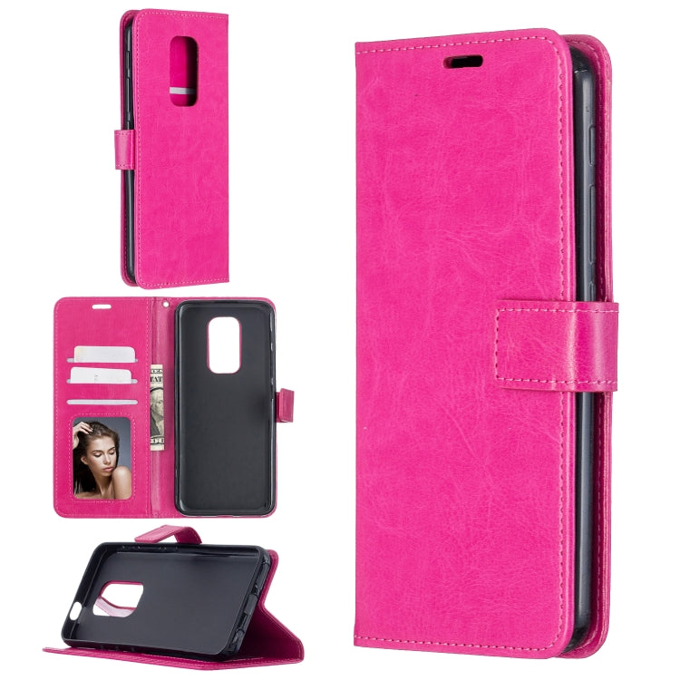 For Motorola MOTO G9 Play Crazy Horse Texture Horizontal Flip Leather Case with Holder & Card Slots & Wallet & Photo Frame