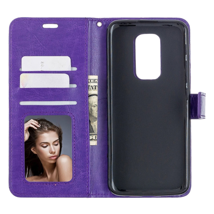 For Motorola MOTO G9 Play Crazy Horse Texture Horizontal Flip Leather Case with Holder & Card Slots & Wallet & Photo Frame