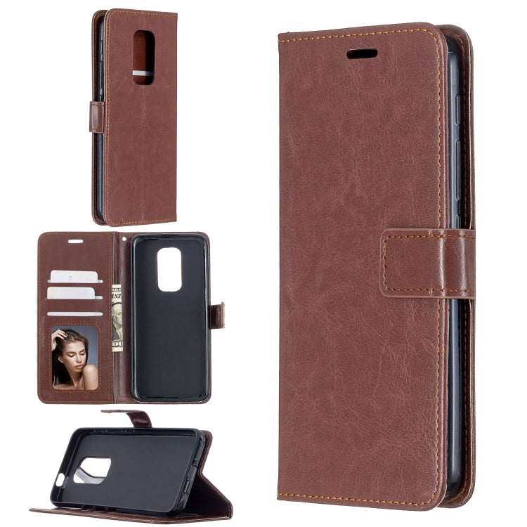 For Motorola MOTO G9 Play Crazy Horse Texture Horizontal Flip Leather Case with Holder & Card Slots & Wallet & Photo Frame