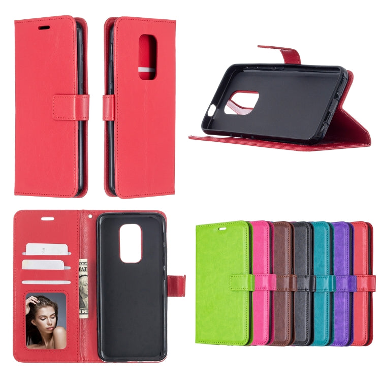 For Motorola MOTO G9 Play Crazy Horse Texture Horizontal Flip Leather Case with Holder & Card Slots & Wallet & Photo Frame