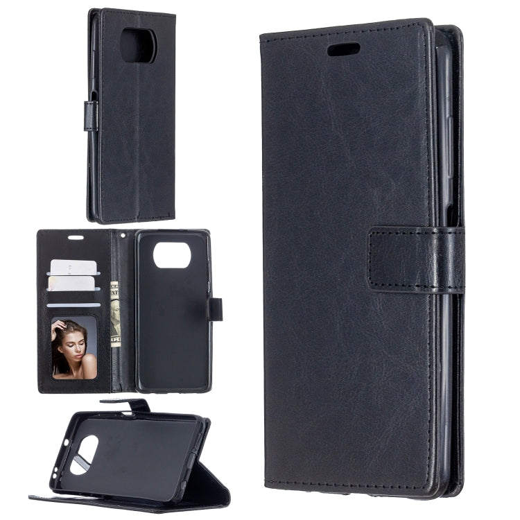 For Xiaomi Poco X3 NFC Crazy Horse Texture Horizontal Flip Leather Case with Holder & Card Slots & Wallet & Photo Frame