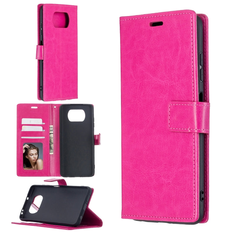 For Xiaomi Poco X3 NFC Crazy Horse Texture Horizontal Flip Leather Case with Holder & Card Slots & Wallet & Photo Frame