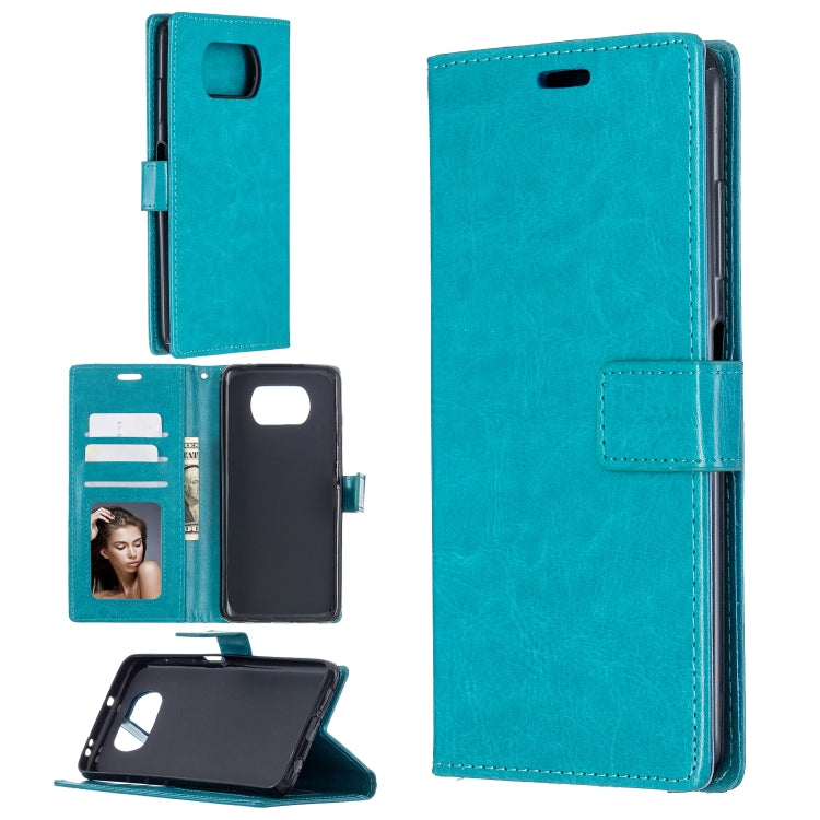 For Xiaomi Poco X3 NFC Crazy Horse Texture Horizontal Flip Leather Case with Holder & Card Slots & Wallet & Photo Frame