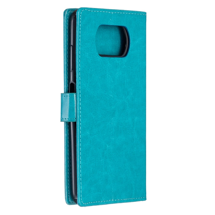 For Xiaomi Poco X3 NFC Crazy Horse Texture Horizontal Flip Leather Case with Holder & Card Slots & Wallet & Photo Frame