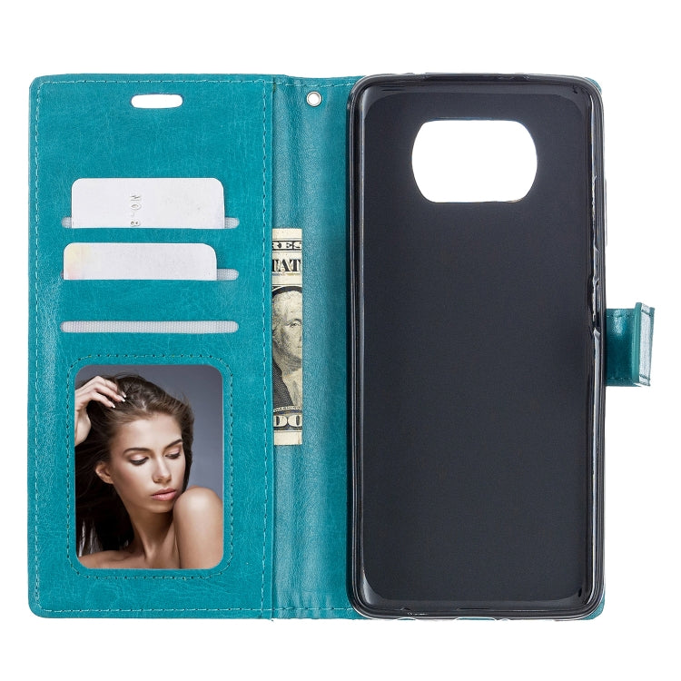 For Xiaomi Poco X3 NFC Crazy Horse Texture Horizontal Flip Leather Case with Holder & Card Slots & Wallet & Photo Frame