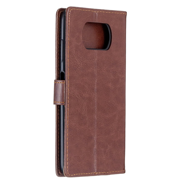 For Xiaomi Poco X3 NFC Crazy Horse Texture Horizontal Flip Leather Case with Holder & Card Slots & Wallet & Photo Frame