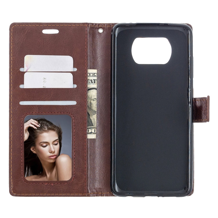 For Xiaomi Poco X3 NFC Crazy Horse Texture Horizontal Flip Leather Case with Holder & Card Slots & Wallet & Photo Frame